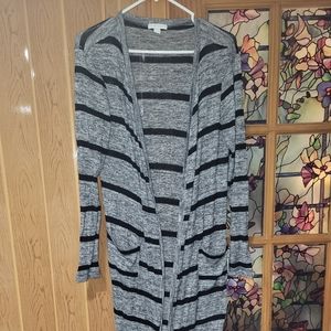 Long cardigan good condition Sz large NY&C gray and black